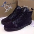 Christian Louboutin Black Louis Lux High-Top Sneakers swarovski